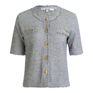 【小香风】Laurel劳芮春夏时尚花纱牛仔针织衫LWL342M10700