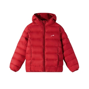 贵人鸟童装儿童冬季轻薄棉服女童红色夹棉保暖衣服男童秋冬款外套