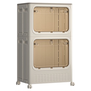 衣服收纳箱家用大容量超大翻盖整理箱带轮换季衣物衣柜被子储物箱