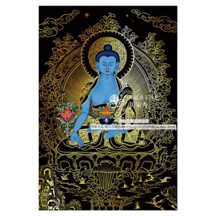 药师佛描金线描画稿佛像描金药师diy手绘自己画唐卡特价