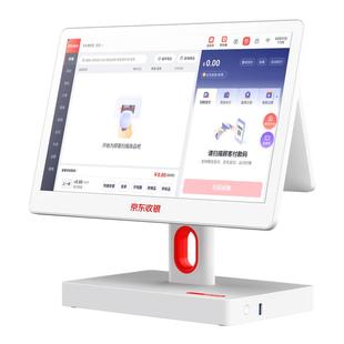 京东K6超市收银机收银系统管理一体机商超便利店零售小型收款机库存会员营销软件生鲜水果称重扫码触摸双屏机