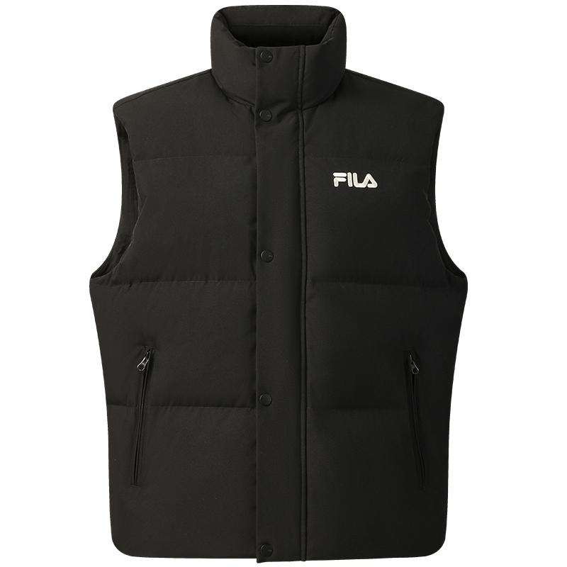 FILA 斐乐官方情侣款羽绒马甲2025冬季新款时尚休闲保暖立领外套