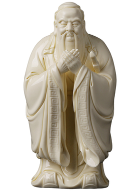 戴玉堂陶瓷孔子摆件孔夫子家居书房桌面书桌孔圣人装饰人物工艺品