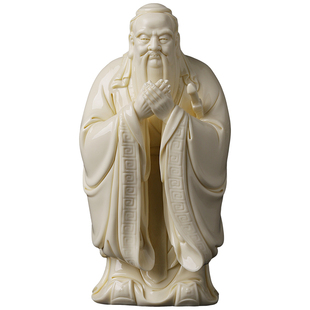 戴玉堂陶瓷孔子摆件孔夫子家居书房桌面书桌孔圣人装饰人物工艺品