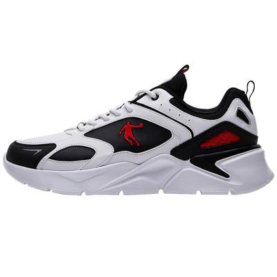 乔丹运动鞋男皮面防水软底跑步鞋