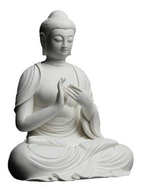 戴玉堂林建平陶瓷摆件《说法印释迦牟尼》如来佛像供奉家居饰品