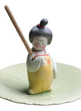 观山小社陶瓷香插香座小摆件促销