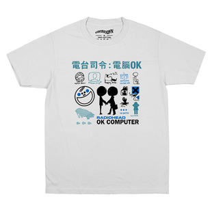 Radiohead电台司令电脑OK中文欧美摇滚乐队周边纯棉圆领短袖T恤