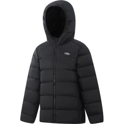 李宁童防泼水男女同款短羽绒服