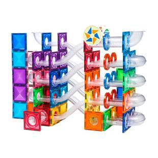 潘多象滚珠管道彩窗磁力片儿童益智玩具男女孩新年礼物拼装积木