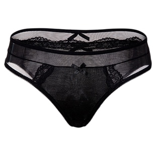 「LA」浓情山崎*原创性感简约蕾丝网纱蝴蝶结日常舒适女三角内裤