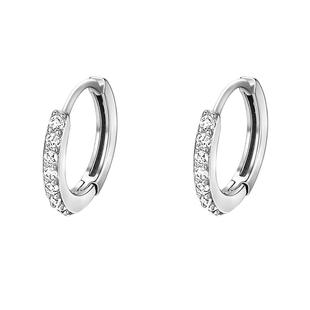 【自营】daisy beautyS999足银镶钻小巧耳骨扣养耳洞耳环耳圈耳饰