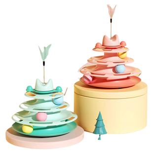 猫玩具自嗨解闷神器逗猫棒猫咪宠物转盘球小猫幼猫用品大全2546