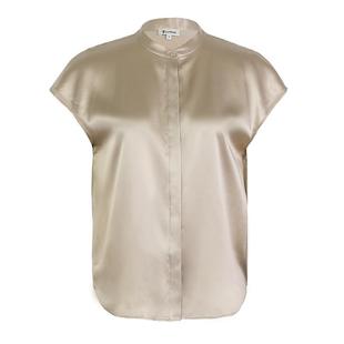 LILYSILK莉莉秀客经典简约小立领衬衫暗门襟微落肩宽松舒适干练