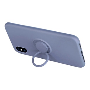适用于苹果x手机壳iphonex液态硅胶xsmax全包苹果xr超薄防摔xs草紫色指环扣支架一体磨砂软壳男女网红保护套