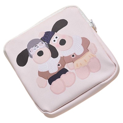 ins掌门狗卫生巾收纳包学生便携放姨妈巾卫生棉月事包少女收纳包