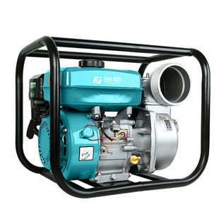 藤原四冲程汽油机水泵农用灌溉高压双叶轮抽水泵消防高扬程抽水机