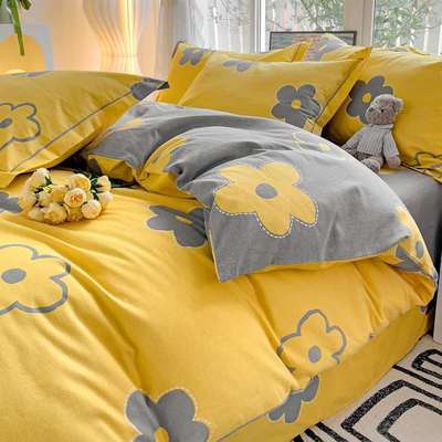 60支全棉被套简约单件加厚100纯棉磨毛秋冬150x200x230单双人被罩