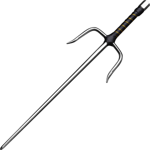 八棱实心钢制铁尺 武术兵器三股叉浪人短叉十手点穴尺 送包和教程