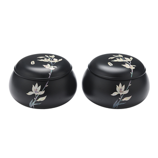 弈雅整木围棋罐非遗镶嵌贝壳大漆云雕漆手工百宝嵌高端订制和田玉