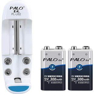 星威9v充电电池方块充电器套装USB万用表可充电池体温枪吉他锂电池