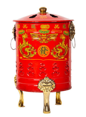 家用祭祀不锈钢烧纸桶搪瓷烧金桶