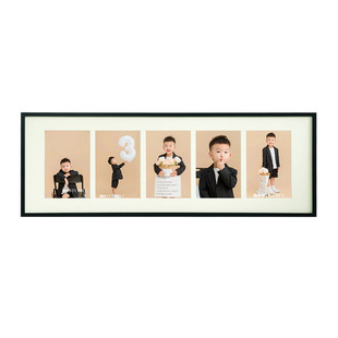 铝合金6寸多孔相框DIY定制照片打印加相框细窄长条相框画框装裱框