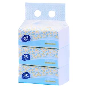 维达抽纸细韧3层加厚3包一提装纸巾面巾纸三包一提餐巾纸抽纸