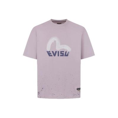 EVISU男士商标海鸥印花T恤