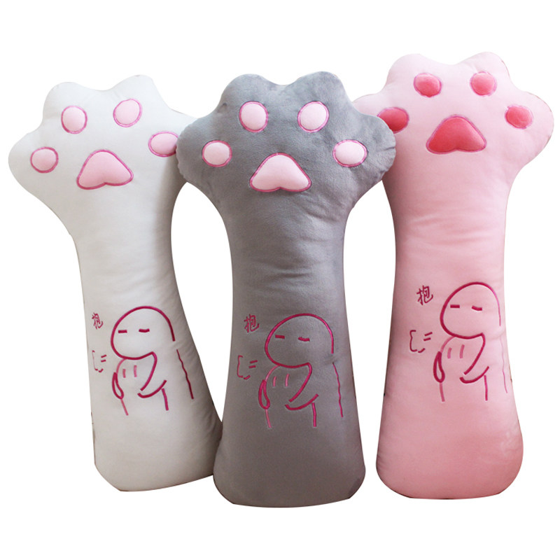 卡通睡觉抱枕猫爪熊掌玩偶二次元毛绒玩具猫咪公仔女生礼物可拆洗