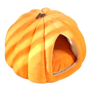 南瓜猫窝狗窝冬天加厚保暖四季通用封闭安全感睡觉用帐篷宠物用品