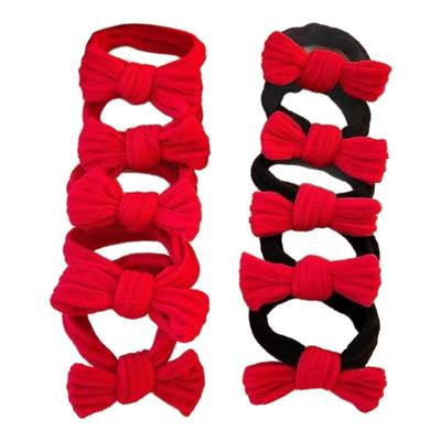 高弹力国风红色蝴蝶结发绳女简约不伤发头绳发圈气质扎头发橡皮筋