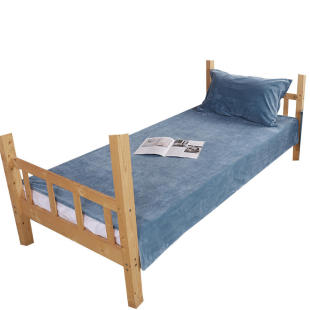 冬季学生宿舍加绒床单单人牛奶珊瑚绒被单单件儿童加厚法兰绒盖毯