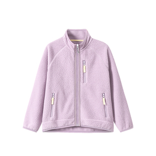 EAYAKIDS儿童抗静电摇粒绒上衣亲子款中大童抓绒衣男女童秋季外套