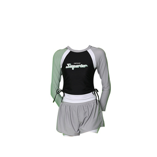 分体泳衣女初学者游泳馆专用新款竞速泳装显瘦遮肉保守平角游泳衣