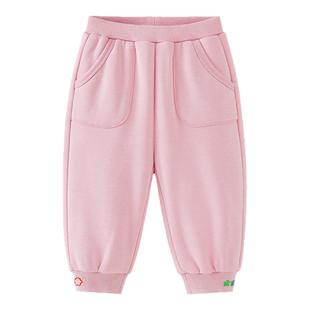 【保暖抑菌】迷你巴拉巴拉男女童长裤加绒裤子2024冬新品