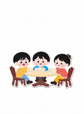 小饭桌爱心托管班文化墙贴装饰