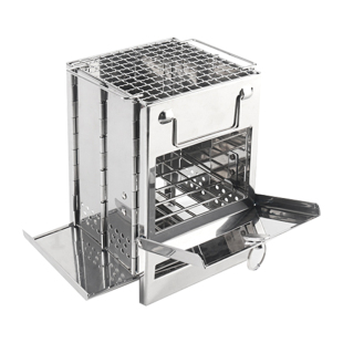 LTHW旅腾户外折叠便携柴火炉露营野餐炉具不锈钢炉子野营烧烤野炊