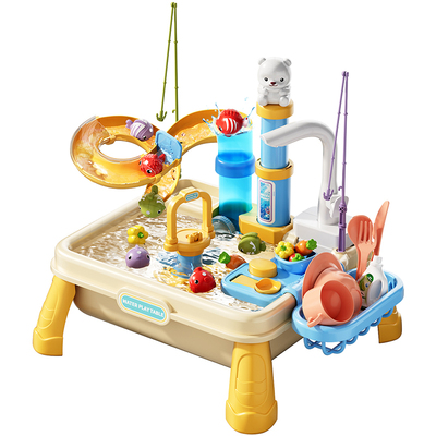 按压管道&儿童洗碗机玩具过家家