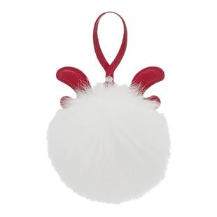 ZESH/泽尚 龙角挂件精致毛茸茸包包配饰斜挎包女包吊饰时尚搭配