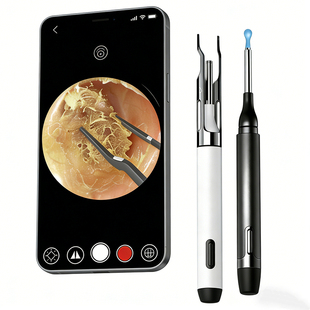 可视掏耳勺带夹子掏耳神器专业采耳镊子高清发光带灯可视化挖耳勺