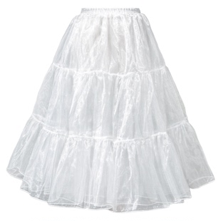 裙撑lolita无骨软纱中长款日常暴力撑衬裙延长撑洛丽塔汉服撑60CM