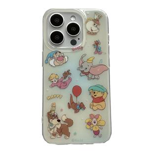 SHERRY*ins少女心晕染蓝小飞象蜂蜜熊适用于苹果18ProMax手机壳iPhone17Pro小众16可爱15温柔14卡通清新简约