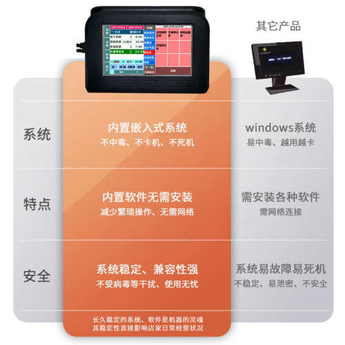 点餐机一体机餐饮出票小型面馆餐厅排食堂简易点单出单叫号一体机