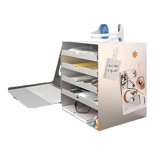 适宜办公家桌面铁艺克维索信盘文件收纳置物架平抽屉式替换收纳盒