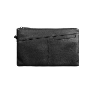 鹿师傅头层牛皮真皮男士手拿包可放手机新款高端钱包大容量手包