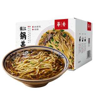 华秀镇江特产锅盖面非油炸手工面条懒人速食自煮劲道小刀面整箱