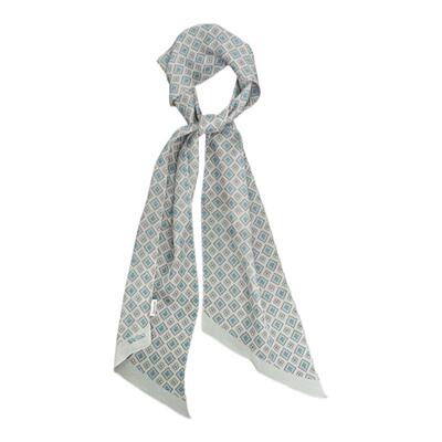 尉了飘带四叶草气质真丝雪纺丝巾