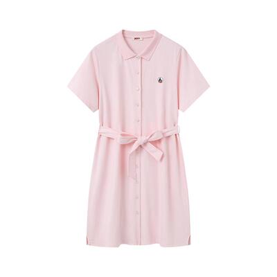 JOTT女士夏季POLO短袖连衣裙休闲百搭时尚简约舒适透气潮流连衣裙