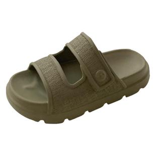 细细条 网红休闲双带拖鞋女百搭厚底防滑夏季纯色沙滩外穿凉拖鞋